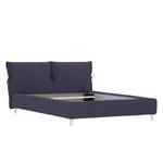 Gestoffeerd bed Fanna Stof Linea: Paars - 160 x 200cm - Roestvrij staal