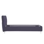 Polsterbett Fanna Stoff Linea: Violett - 160 x 200cm - Edelstahl