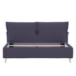 Polsterbett Fanna Stoff Linea: Violett - 180 x 200cm - Edelstahl