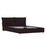 Gestoffeerd bed Fanna Stof Linea: Bruin - 90 x 200cm - Roestvrij staal