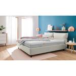 Gestoffeerd bed Fanna Stof Linea: Beige - 140 x 200cm - Wenge