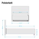 Polsterbett Gladaberg Kunstleder Schwarz - 100 x 200cm