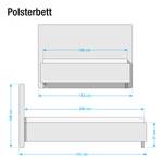 Polsterbett Gladaberg Kunstleder Kunstleder - Taupe - 140 x 200cm