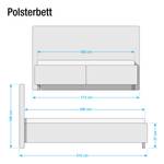 Polsterbett Gladaberg Kunstleder Kunstleder - Taupe - 180 x 200cm