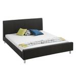 Gestoffeerd bed Goldfield geweven stof - Antraciet - 180 x 200cm