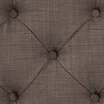 Gestoffeerd bed Grand geweven stof - Stof Frea: Grijs-Bruin II - 140 x 200cm