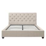 Gestoffeerd bed Grand geweven stof - Stof Frea: Lichtbeige - 140 x 200cm