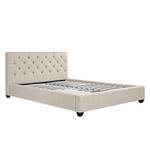 Gestoffeerd bed Grand geweven stof - Stof Frea: Lichtbeige - 140 x 200cm