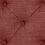 Lit capitonné Grand Tissu - Tissu Frea : Rouge - 140 x 200cm