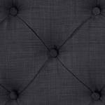 Gestoffeerd bed Grand geweven stof - Stof Frea: Antraciet - 160 x 200cm