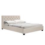 Gestoffeerd bed Grand geweven stof - Stof Frea: Lichtbeige - 160 x 200cm