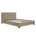 Gestoffeerd bed Grand geweven stof - Stof Frea: Zandkleurig - 160 x 200cm