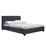 Gestoffeerd bed Grand geweven stof - Stof Frea: Antraciet - 180 x 200cm