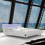 Gestoffeerd bed Heartland met LED-verlichting - kunstleer wit