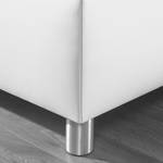 Lit capitonné Jonsberg Imitation cuir - Blanc - 100 x 200cm