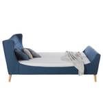 Gestoffeerd bed Kamma geweven stof - Donkerblauw - 180 x 200cm