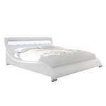 Bed Khan (met LED-verlichting) kunstleer wit