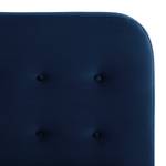 Lit capitonné Klink III Microfibre - Bleu foncé - 180 x 200cm