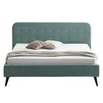 Gestoffeerd bed Klink V microvezel - muntkleurig/zandkleurig - 180 x 200cm - 180 x 200cm