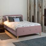 Gestoffeerd bed Klink geweven stof - Oud pink - 180 x 200cm