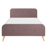 Gestoffeerd bed Klink geweven stof - Oud pink - 160 x 200cm