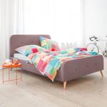 Gestoffeerd bed Klink geweven stof - Oud pink - 140 x 200cm