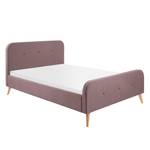 Gestoffeerd bed Klink geweven stof - Oud pink - 160 x 200cm