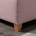 Lit capitonné Kolbäck Tissu structuré Mauve - 100 x 200cm - Sans sommier & matelas