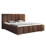 Gestoffeerd bed Lounge kunstleer - Bruin - 140 x 200cm