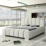 Gestoffeerd bed Lounge II geweven stof - Grijs - 140 x 200cm