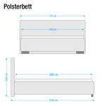 Polsterbett Lounge II Webstoff - Grau - 140 x 200cm