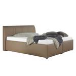 Gestoffeerd bed Lovikka kunstleer - Taupe - 200 x 200cm