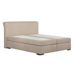 Lit boxspring Lamis Sable - 140 x 200cm - D2 souple - Surmatelas en mousse froide