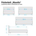 Polsterbett Masetto Kunstleder Kunstleder - Taupe - 140 x 200cm - Ohne Lattenrost & Matratze - Ohne Matratze