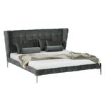 Gestoffeerd bed Neo fluweel Antraciet - 180 x 200cm