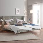 Gestoffeerd bed Neo fluweel Steengrijs - 180 x 200cm