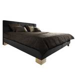 Bed Newal stofbekleding - Antraciet - 180 x 200cm - Zonder lattenbodem & matras - Zonder matras