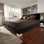 Bed Newal stofbekleding - Zwart - 140 x 200cm - Zonder lattenbodem & matras - Zonder matras