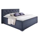 Gestoffeerd bed Chicago geweven stof - antracietkleurig - Donkerblauw