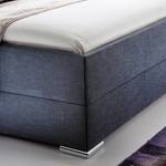 Gestoffeerd bed Chicago geweven stof - antracietkleurig - Donkerblauw