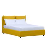 Gestoffeerd bed Noemi (incl. opbergruimte- - Stof Valona: Mosterdgeel - 160 x 200cm