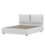 Gestoffeerd bed Noemi (incl. opbergruimte- - Stof Valona: Crèmekleurig - 180 x 200cm