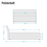 Polsterbett Nord (inkl. Matratze & Lattenrost) - Kunstleder - Schlamm - 140 x 200cm