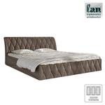 Gestoffeerd bed Nord kunstleer - Modder - 140 x 200cm