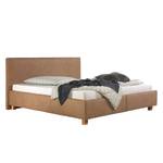 Polsterbett Nybro Microvelours Microvelours - Hellbraun - 160 x 200cm