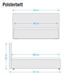 Polsterbett Optima Webstoff - Grau - 160 x 200cm