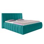 Gestoffeerd bed Optima geweven stof - Turquoise - 160 x 200cm