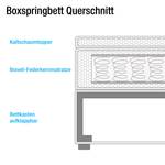 Polsterbett Orlando inkl. Topper & Bettkasten - Anthrazit / Plankeneiche Dekor