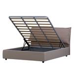 Gestoffeerd bed Paola (incl. opbergruimte- - Stof Valona: Beige - 160 x 200cm