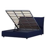 Gestoffeerd bed Paola (incl. opbergruimte- - Stof Valona: Donkerblauw - 160 x 200cm